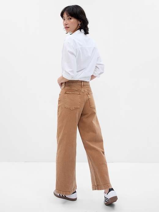 High Stride Wide-Leg Ankle Jeans | Gap