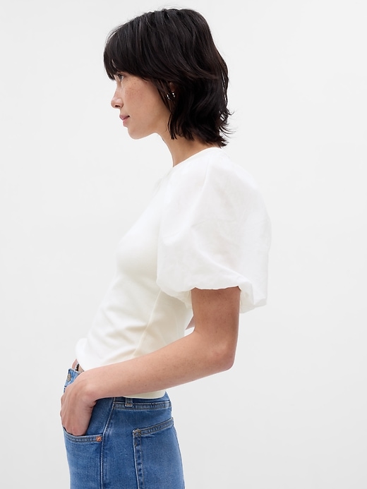 Image number 3 showing, Modern Puff Sleeve T-Shirt