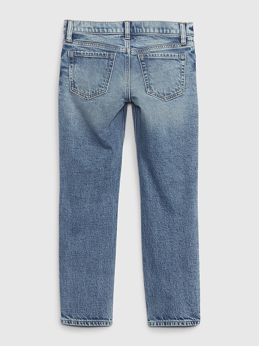 Kids Organic Cotton Mid Rise '90s Straight Jeans with Washwell | Gap