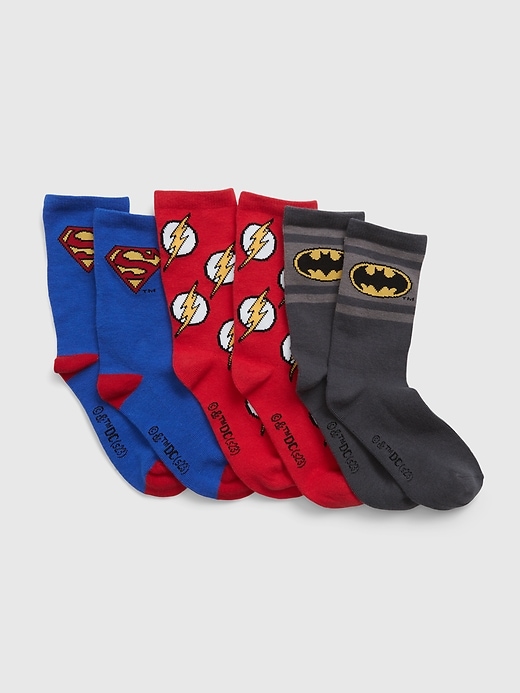 View large product image 1 of 1. GapKids &#124 DC&#153 Crew Socks (3-Pack)
