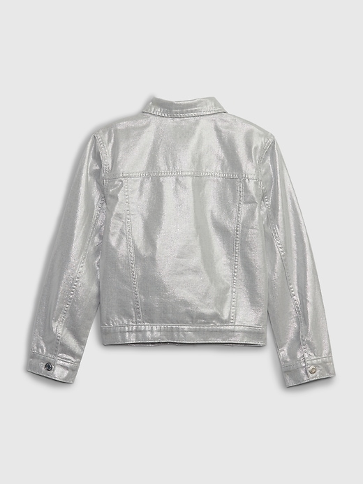 Image number 2 showing, Kids Metallic Shine Denim Jacket