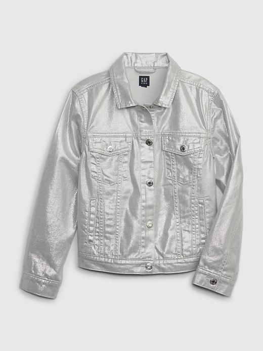 Image number 1 showing, Kids Metallic Shine Denim Jacket