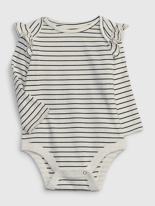 View large product image 1 of 1. Baby Organic Cotton Mix and Match Stripe Bodysuit