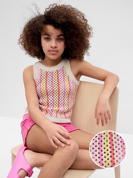 View large product image 1 of 1. Kids Crochet Tank Top