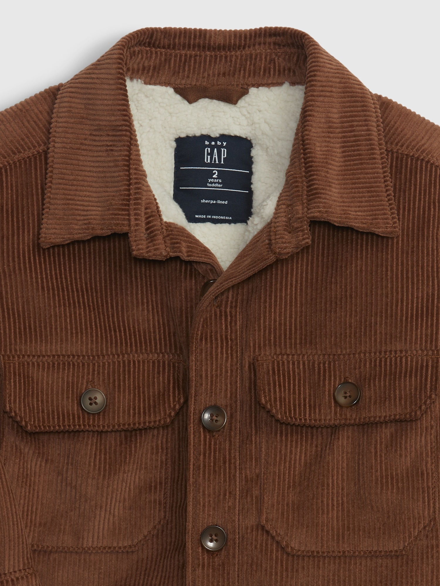 Toddler Sherpa-Lined Corduroy Shirt Jacket | Gap