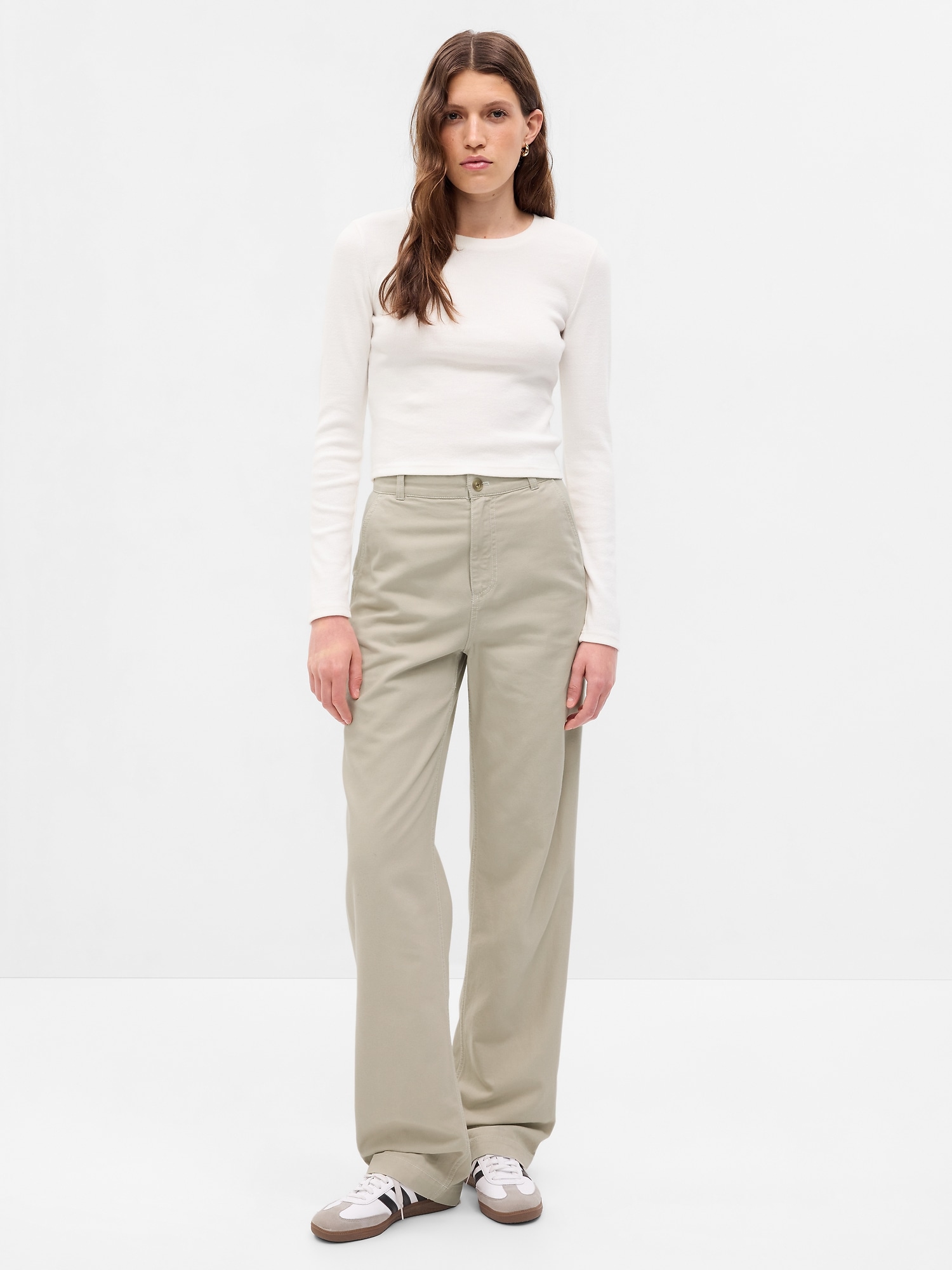 Relaxed Straight Pull-On Pants | Gap