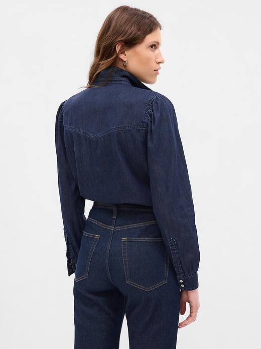 Image number 2 showing, Denim Western Shirt