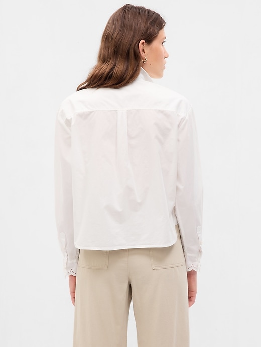 Eyelet Cropped Shirt