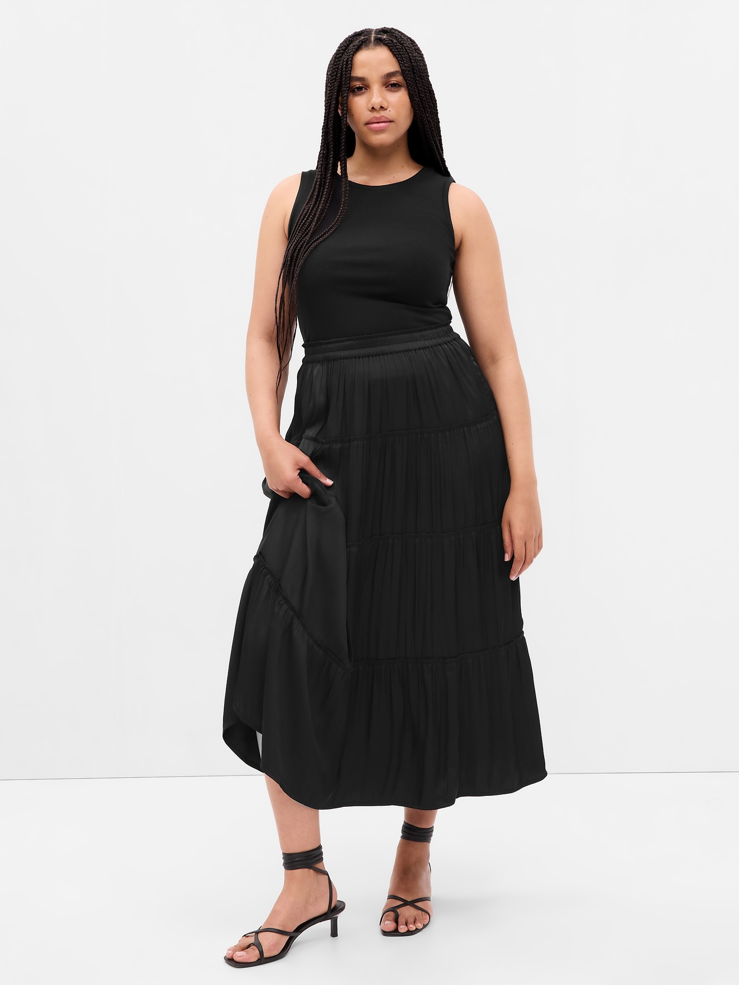 Tiered maxi skirt clearance xxl