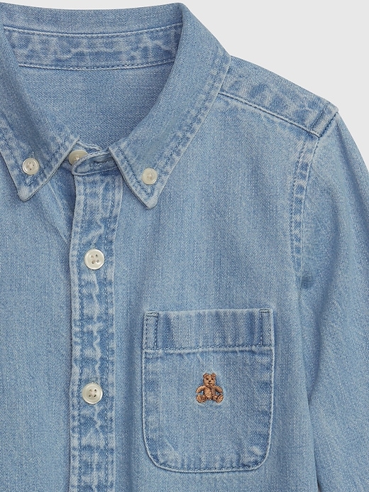 Image number 3 showing, Toddler Denim Shirt with Washwell