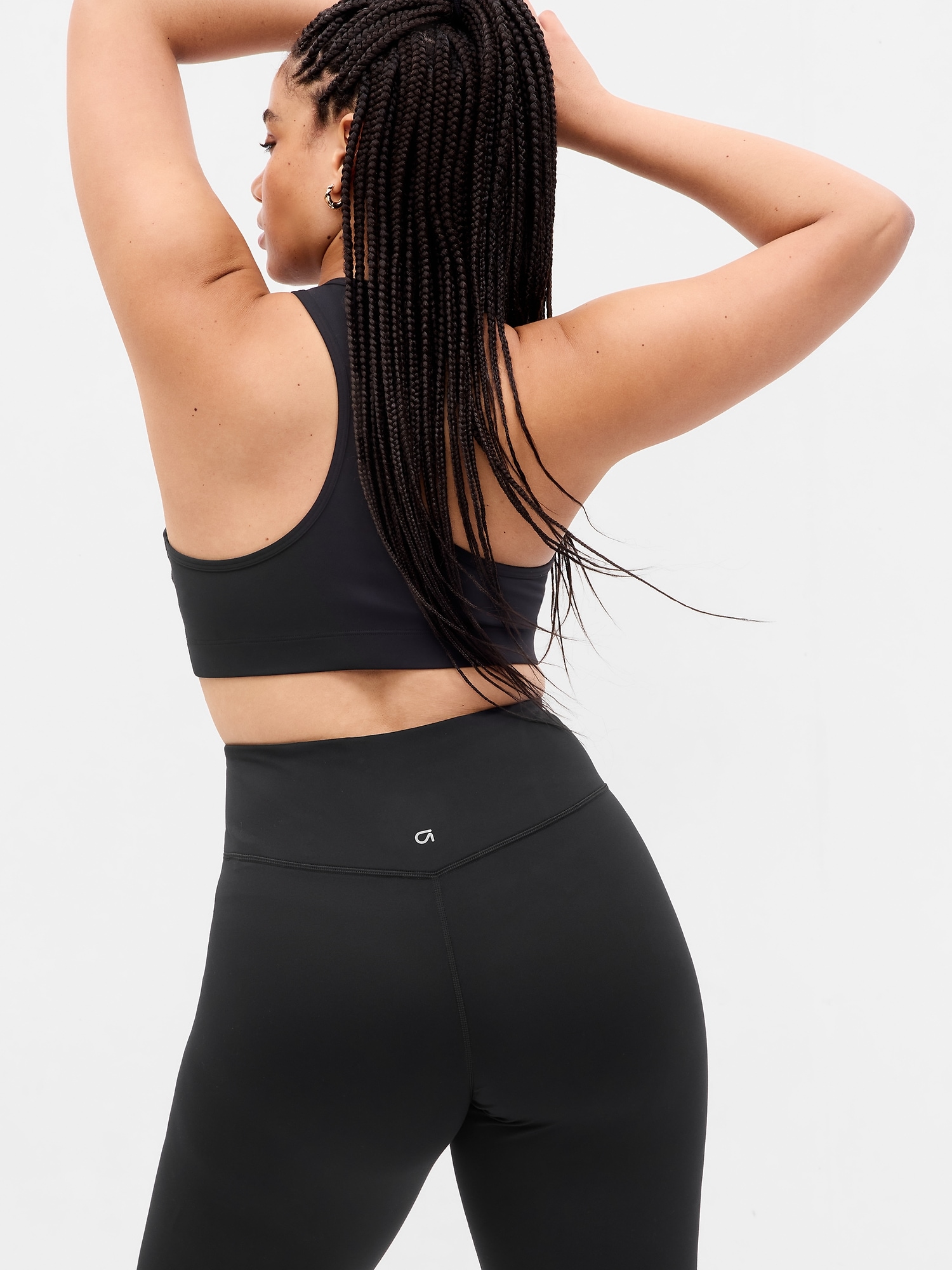 Gap Fit Low Impact Power Recycled Scoopneck Sports Bra In Optic