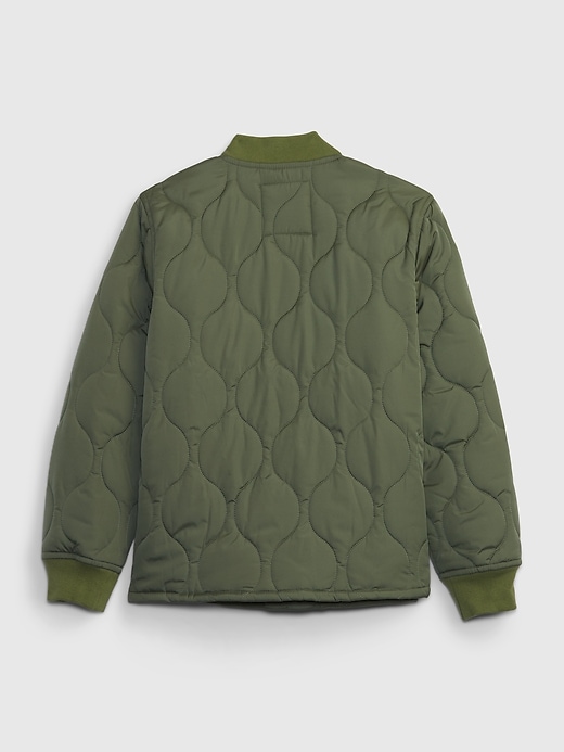 Image number 2 showing, Kids Quilted Bomber Jacket