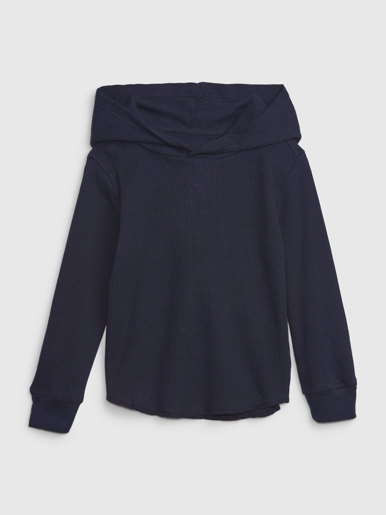 Hooded waffle online shirt