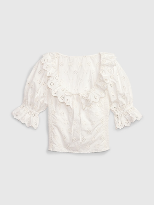 Image number 6 showing, Eyelet Ruffle Top