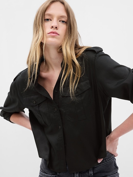 Image number 3 showing, Cropped Utility Shirt