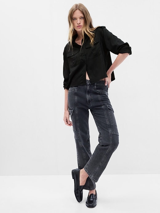 Image number 1 showing, Cropped Utility Shirt