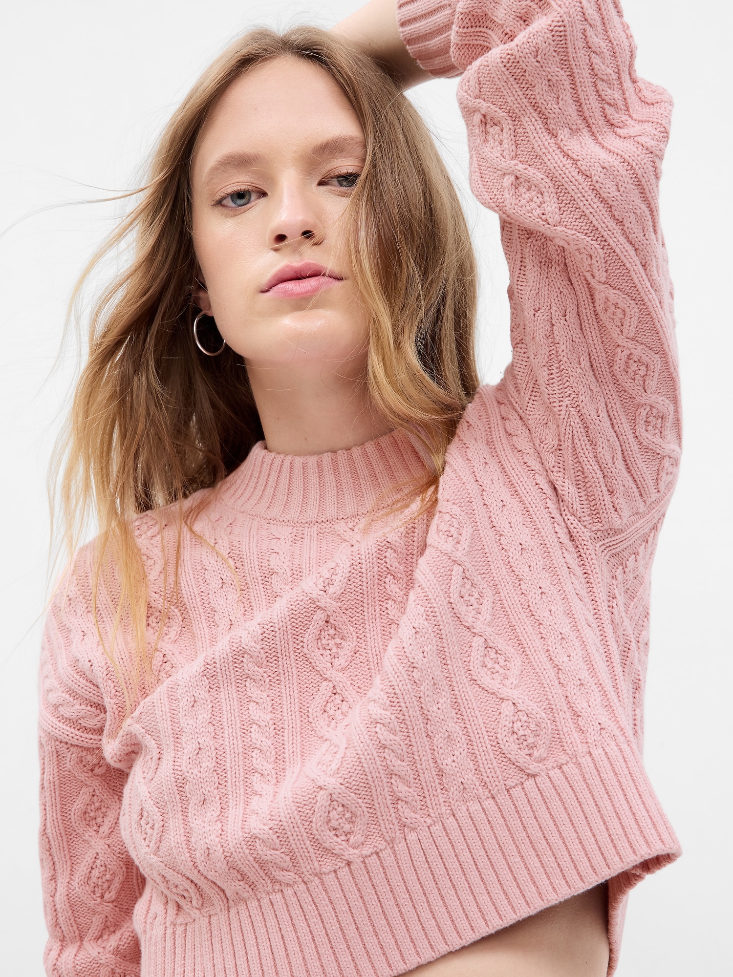 Pink Cropped Sweater