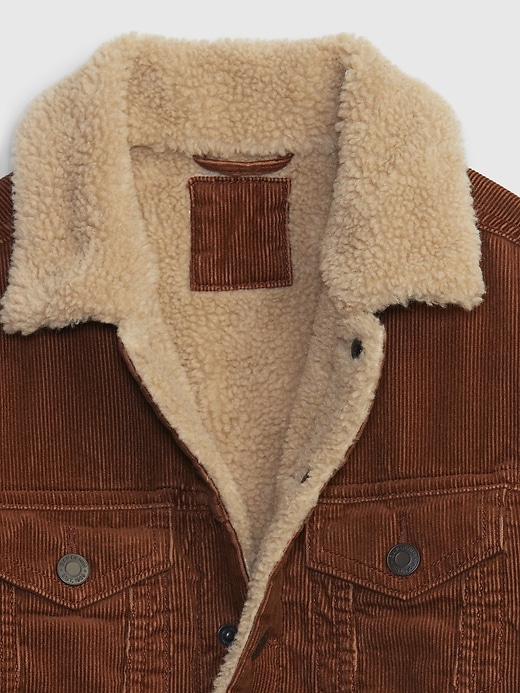 Image number 3 showing, Kids Sherpa-Lined Corduroy Icon Jacket