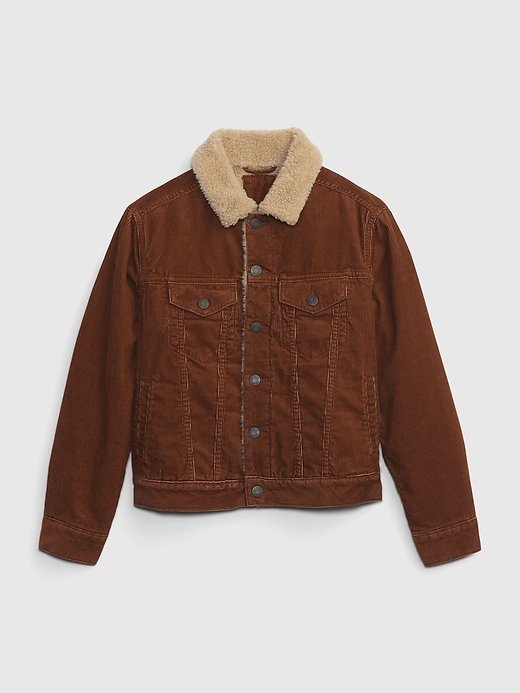 Image number 1 showing, Kids Sherpa-Lined Corduroy Icon Jacket