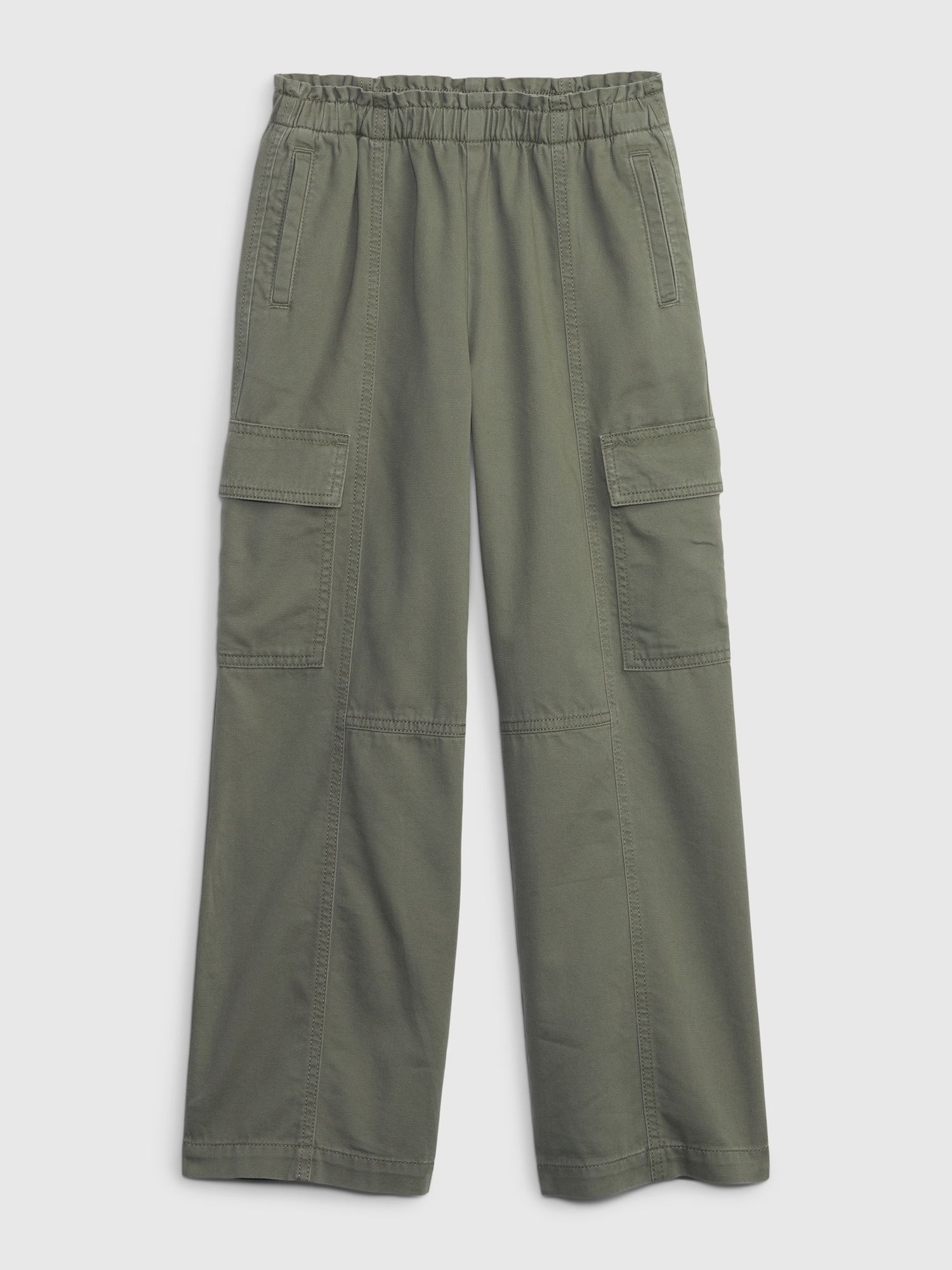 Wide-leg Cargo Pants - Gray - Kids
