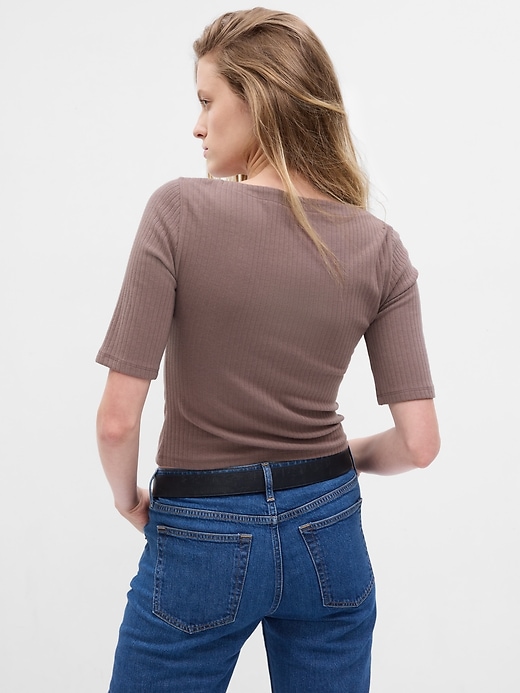 Image number 2 showing, Modern V-Neck Rib Cardigan