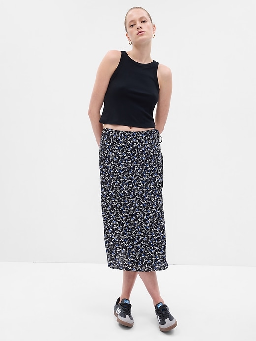 Floral Midi Wrap Skirt | Gap