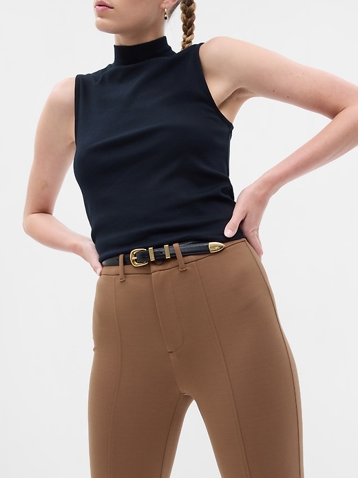 Image number 3 showing, High Rise Ponte Skinny Pants