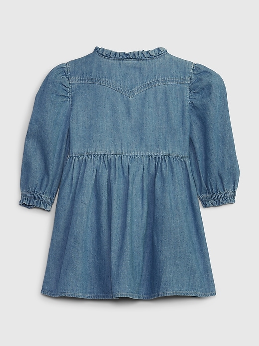 Image number 2 showing, Baby Organic Cotton Western Denim Dress