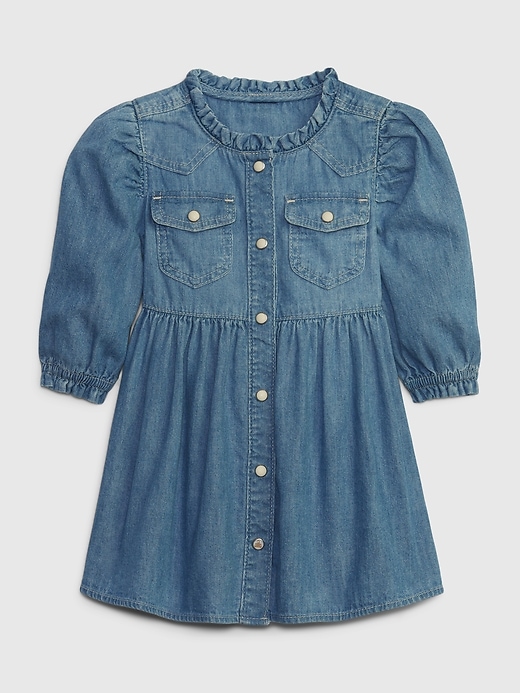 Image number 1 showing, Baby Organic Cotton Western Denim Dress