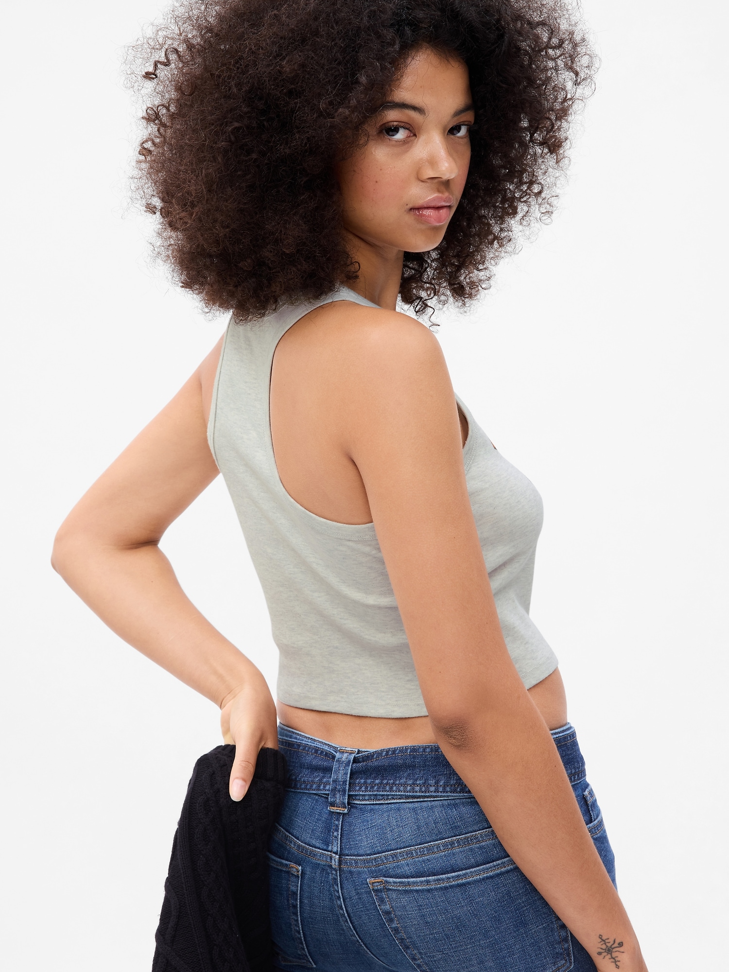 Cropped Graphic Tank Top | Gap