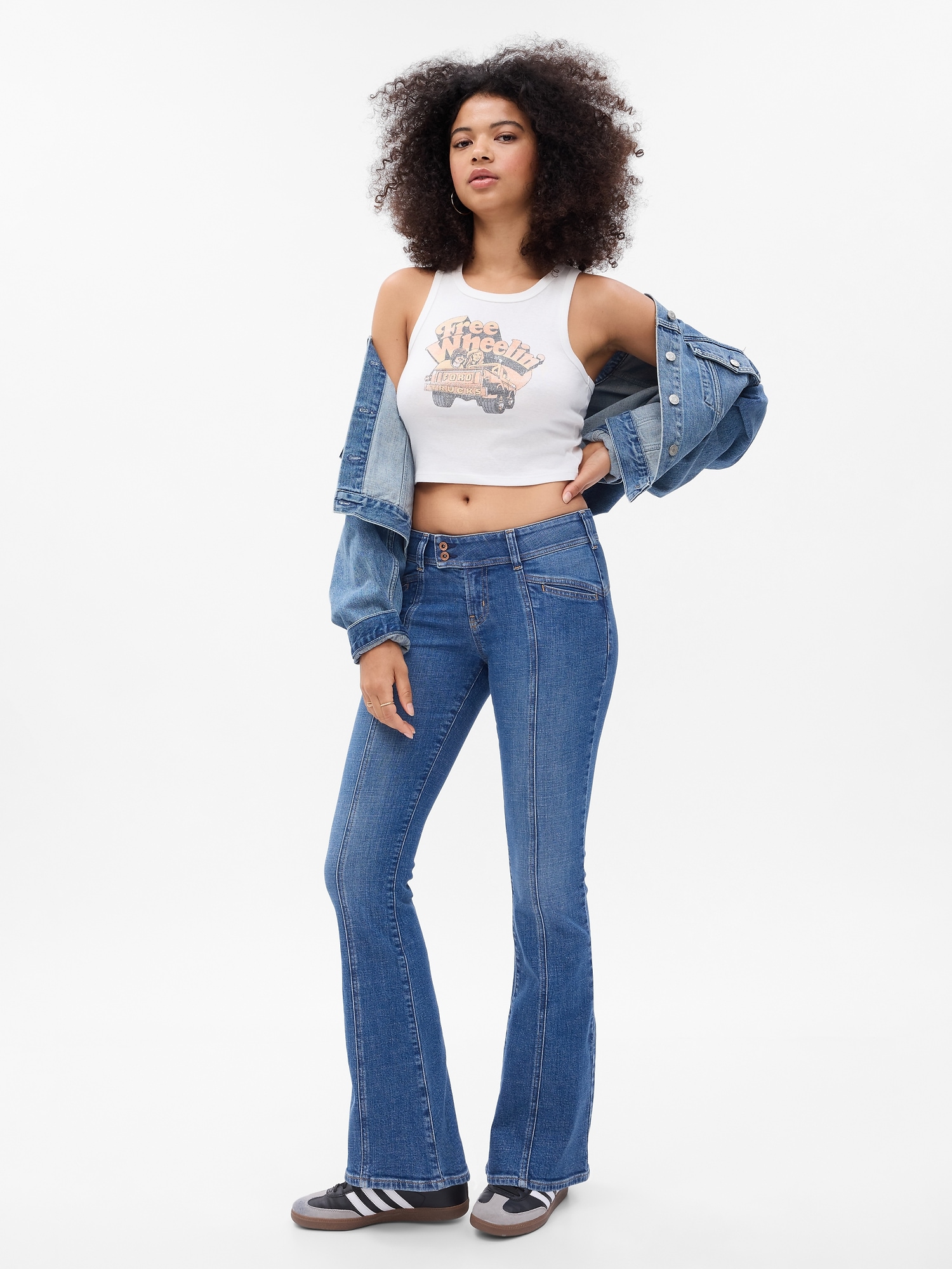 Women Streetwear Y2k Flared Jeans Fashion Ladies Solid Slim Colour