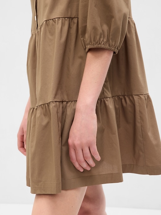 Image number 3 showing, Tiered Mini Shirtdress