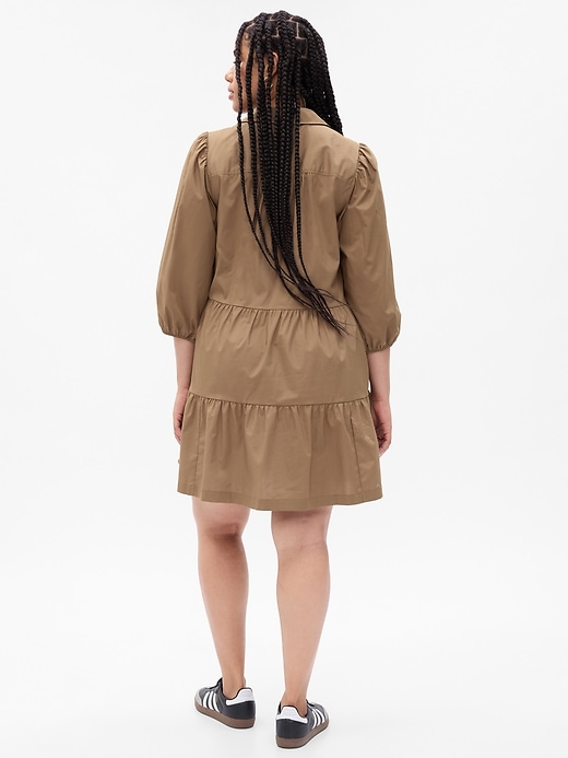 Image number 5 showing, Tiered Mini Shirtdress