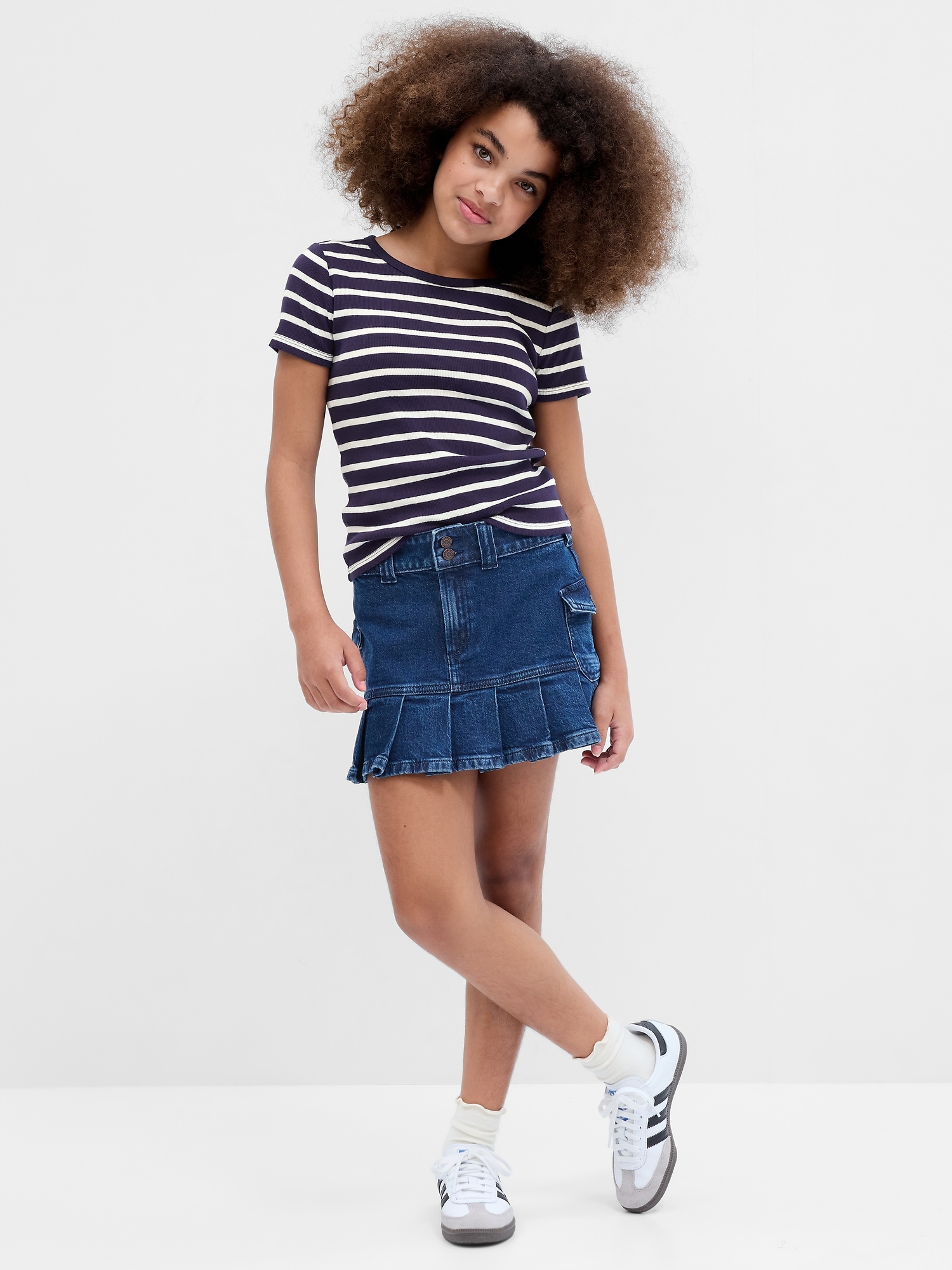 Kids Rib T-Shirt - Blue