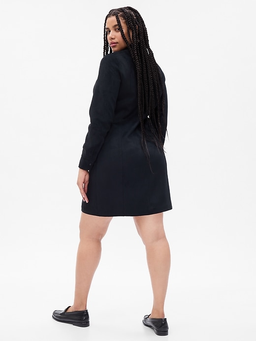 Image number 5 showing, Faux-Suede Mini Shirtdress