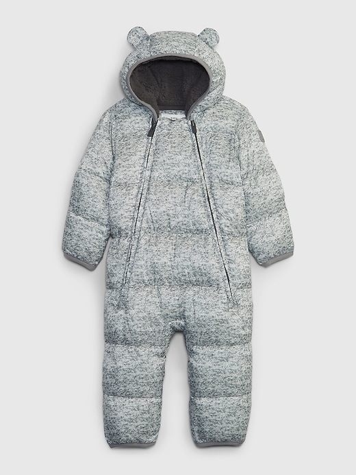 Image number 1 showing, Baby Recycled Heavy Weight Puffer One-Piece