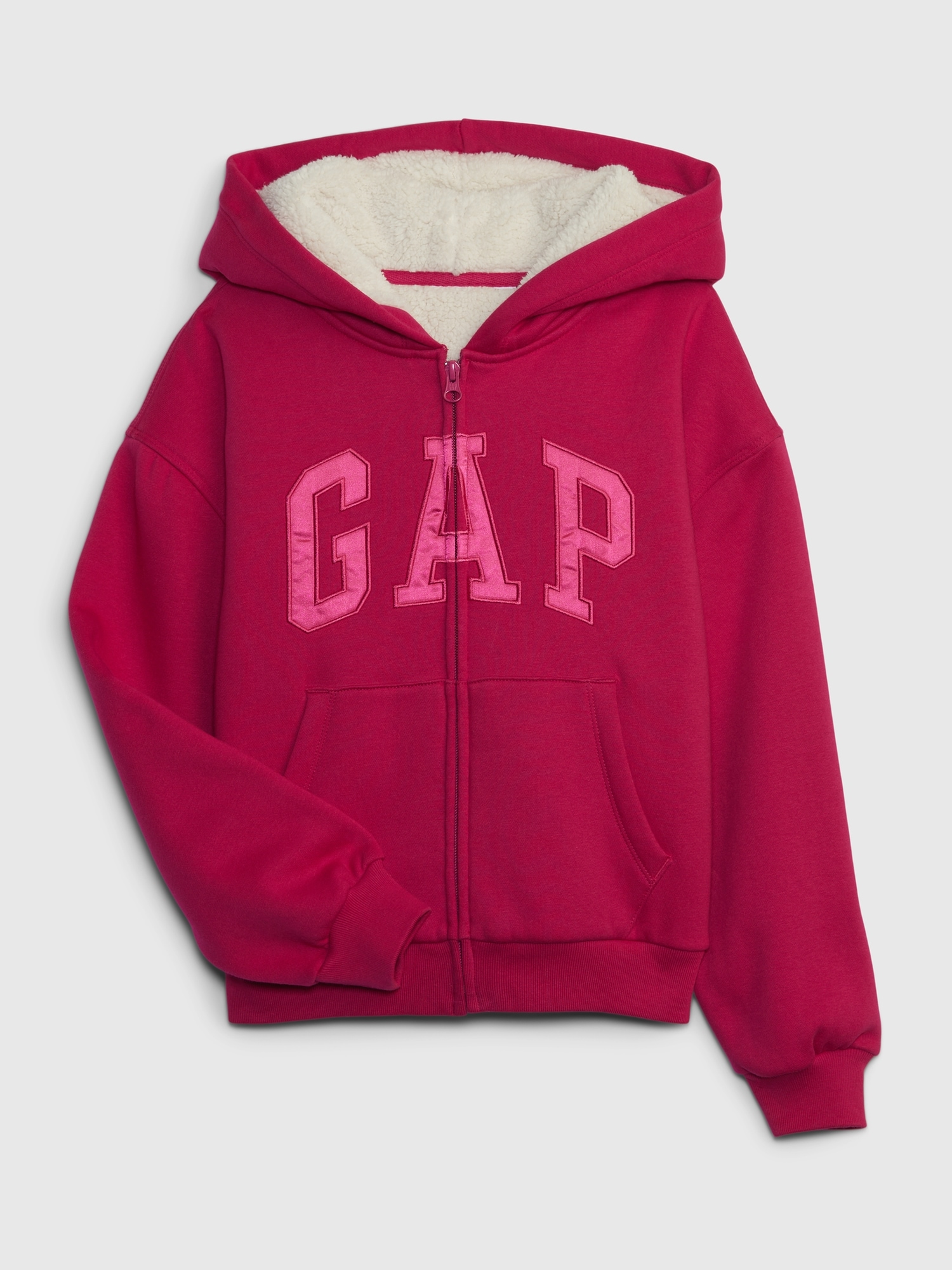Kids Sherpa-Lined Logo Hoodie | Gap