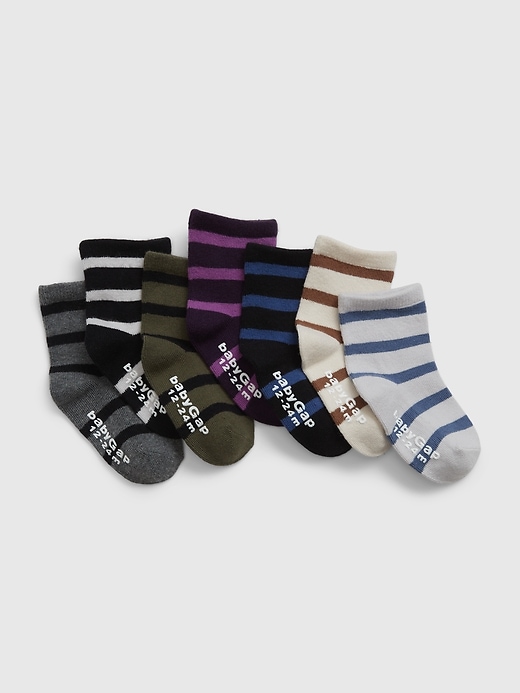 View large product image 1 of 1. Toddler Print Crew Socks (7-Pack)