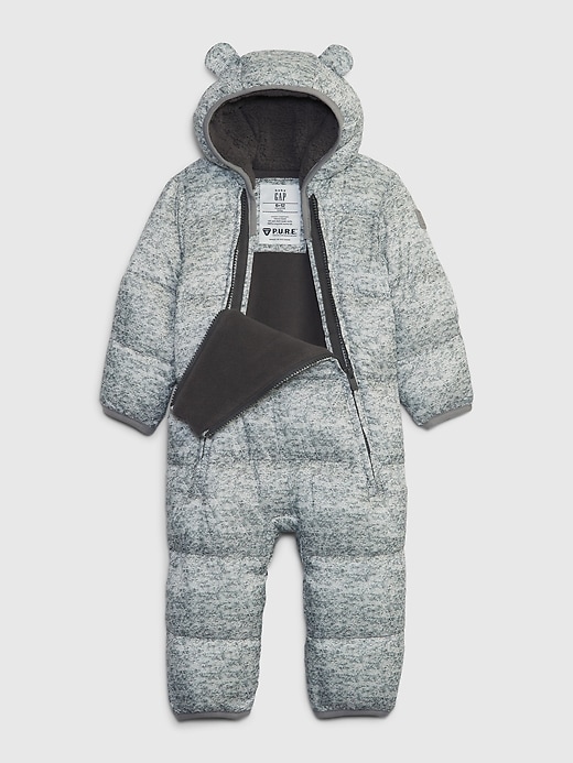 Image number 3 showing, Baby Recycled Heavy Weight Puffer One-Piece