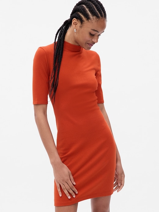 Image number 1 showing, Modern Mockneck Mini Dress