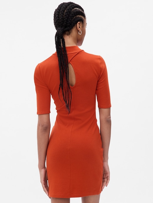 Image number 2 showing, Modern Mockneck Mini Dress