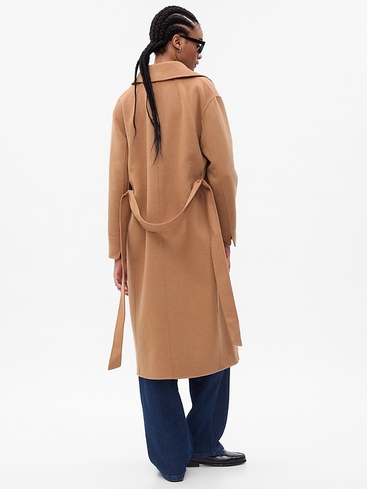 Image number 2 showing, Relaxed Wool Wrap Coat