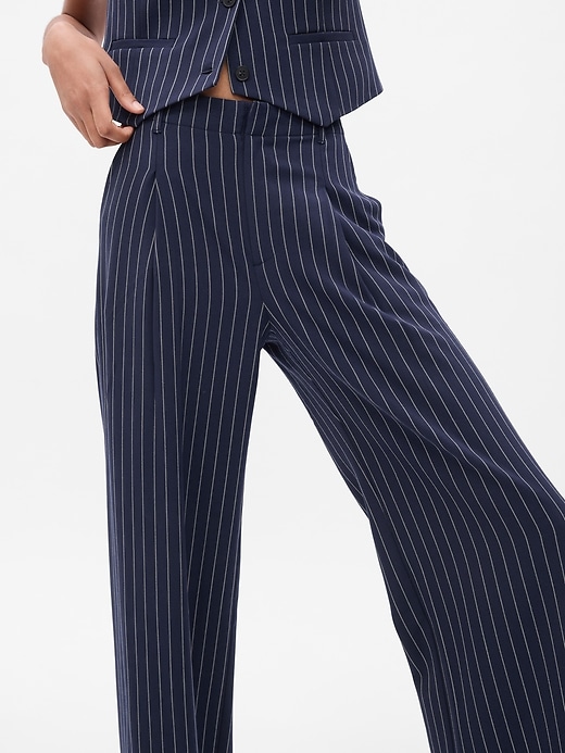 Image number 3 showing, High Rise Pleated Wide-Leg Trousers