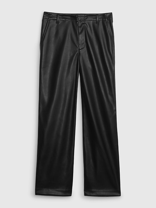 Image number 6 showing, Mid Rise Vegan Leather Loose Pants