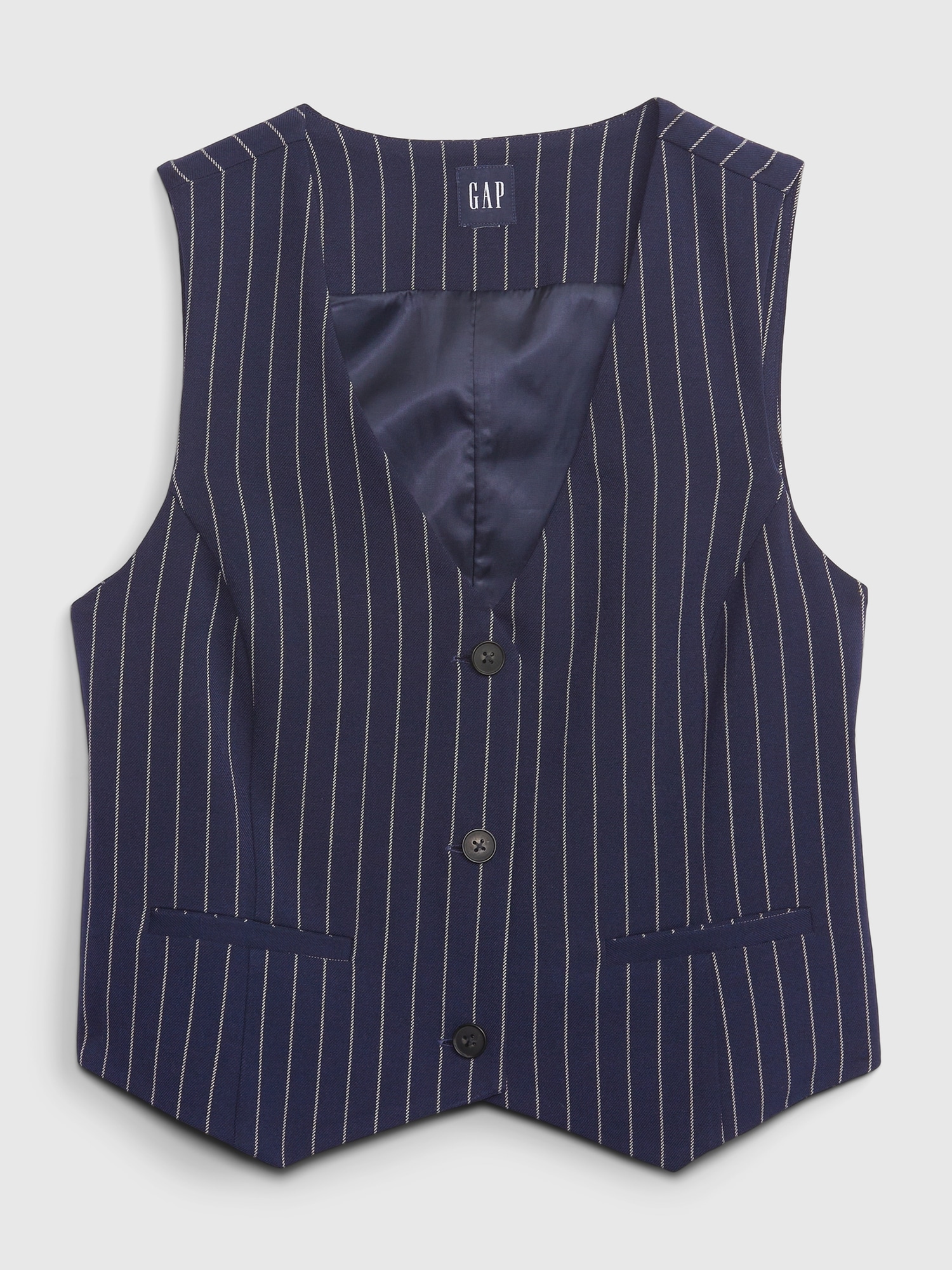 Navy blue deals pinstripe vest