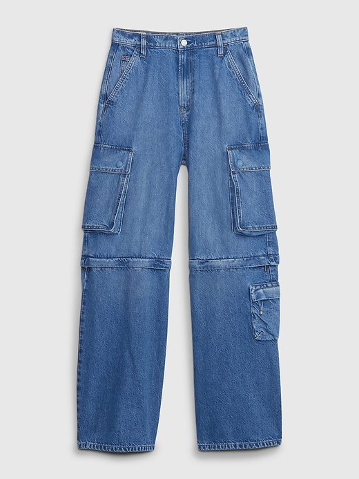 Image number 4 showing, Sky High Rise Wide Baggy Cargo Jeans