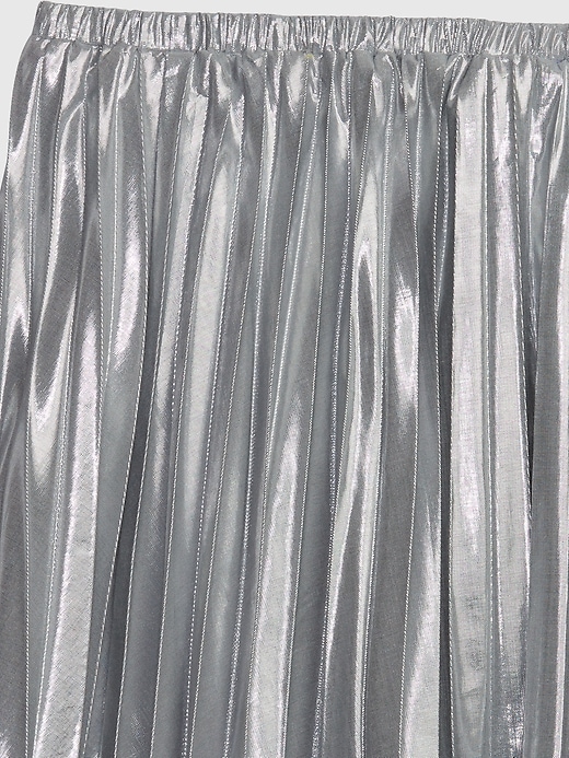 Image number 3 showing, Kids Metallic Pleated Mini Skirt