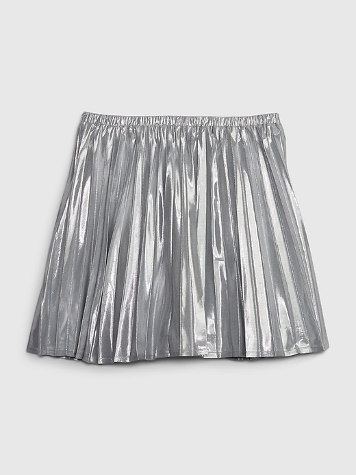 Image number 2 showing, Kids Metallic Pleated Mini Skirt