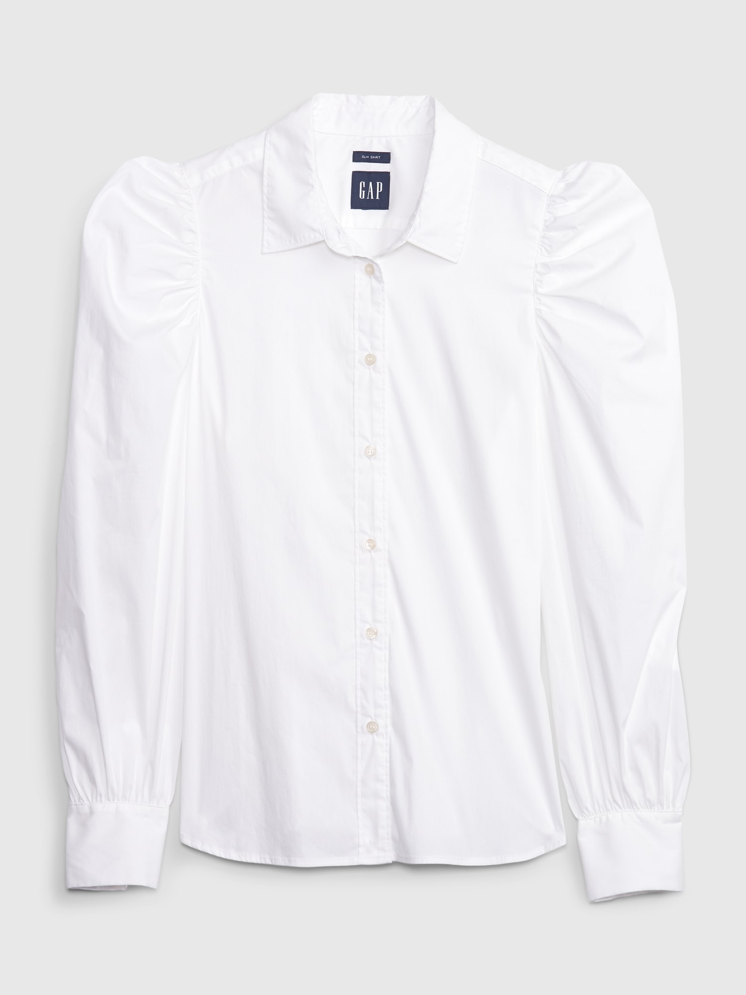 Cotton Puff Sleeve Slim Shirt | Gap