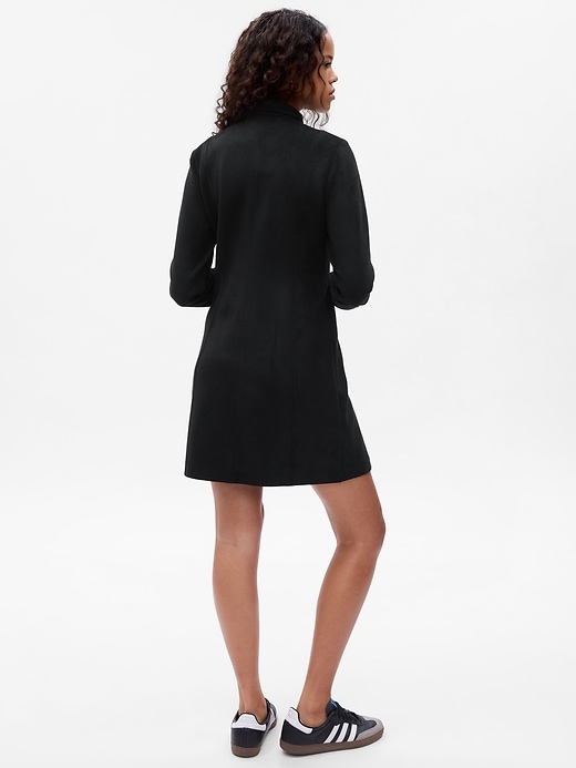 Image number 2 showing, Faux-Suede Mini Shirtdress